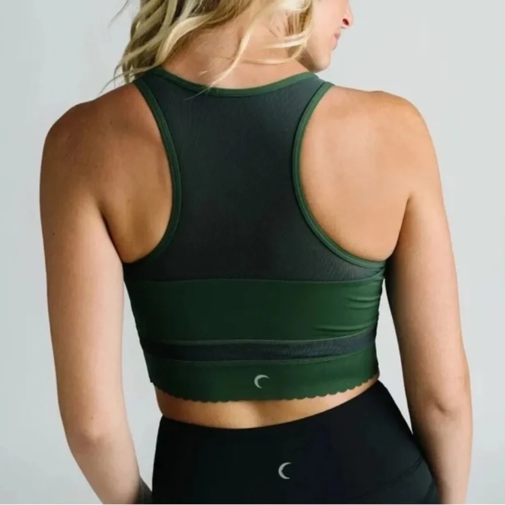 ZYIA Deep Purple Mesh High-Neck Sports Bra